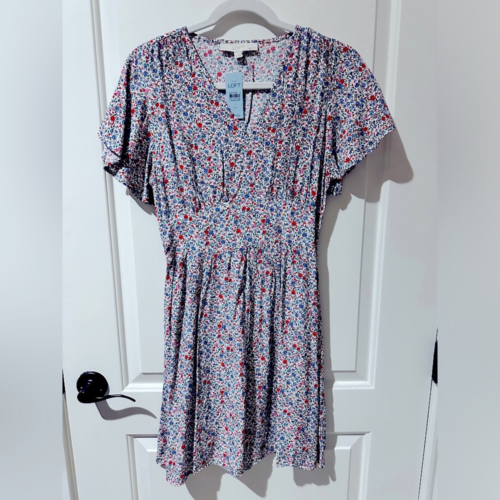 Loft Floral dress, size 2P